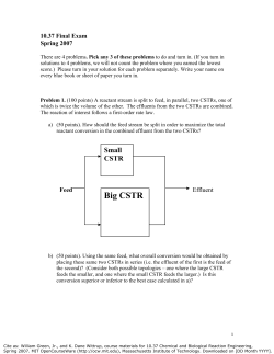 Big CSTR - MIT OpenCourseWare