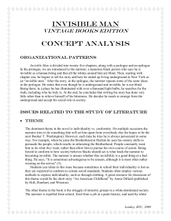 iNVISIBLE MAN CONCEPT ANALYSIS