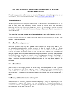 FAQs on using the online reports