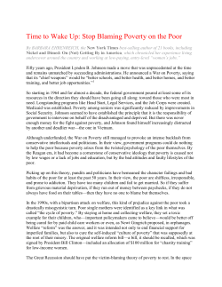Time to Wake Up: Stop Blaming Poverty on the Poor