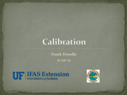 Sprayer Calibration, Dowdle