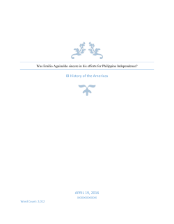 Was Emilio Aguinaldo sincere in his efforts for Philippine