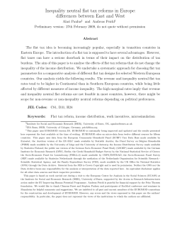 Inequality neutral flat tax reforms in Europe: differences