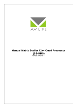 Manual Matrix Scaller 12x4 Quad Processor-SS44RS