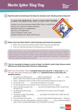Martin Luther King Day