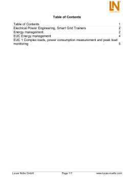 1 2 2 4 5 Table of Contents Table of Contents Electrical Power