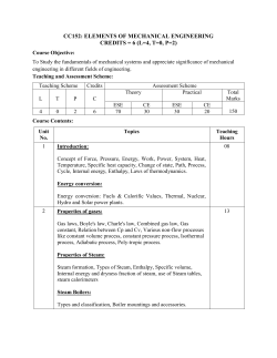 CC152: ELEMENTS OF MECHANICAL ENGINEERING CREDITS