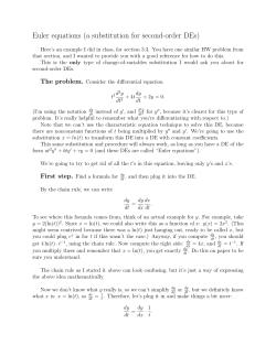 Euler equations (a substitution for second-order DEs)