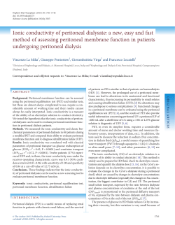 Ionic conductivity of peritoneal dialysate: a new