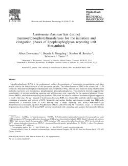 Leishmania donovani has distinct