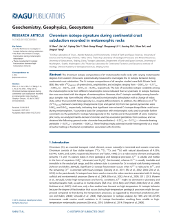 Chromium isotope signature during continental crust subduction