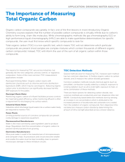 The Importance of Measuring Total Organic Carbon