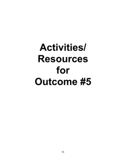 Activities/Resources for Module Outcomes 5-6