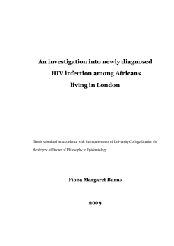An investigation into newly diagnosed HIV infection among Africans