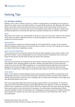 Voicing Tips - Practical SLP Info