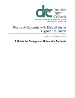 Rights of Students with Disabilities in Higher Education