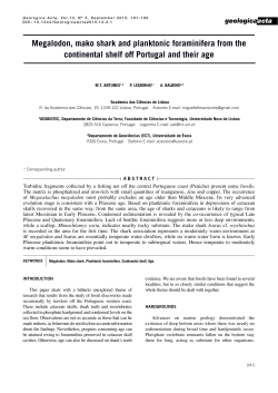 Megalodon, mako shark and planktonic foraminifera from the
