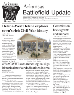 Arkansas Battlefield Update - the Arkansas Historic Preservation