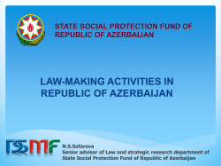 LAW-MAKING ACTIVITIES IN REPUBLIC OF AZERBAIJAN