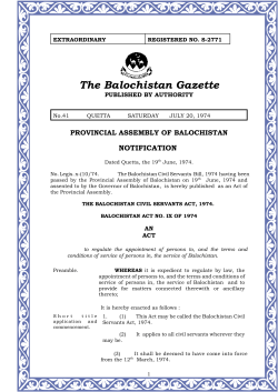 The Balochistan Civil Servants Act, 1974