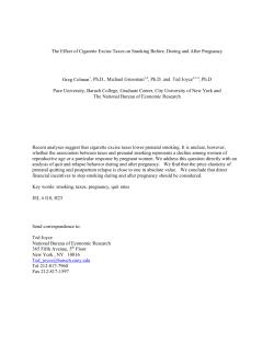 The Effect of Cigarette Excise Taxes on Smoking Before, During and