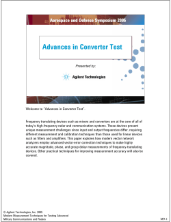Advances in Converter Test