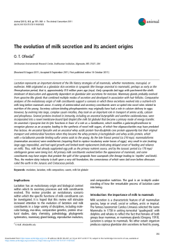 The evolution of milk secretion and its ancient origins
