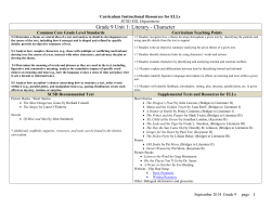 Curriculum Instructional Resource Guide for ELLs
