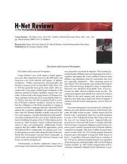 The Limits and Lessons of Occupation - H-Net