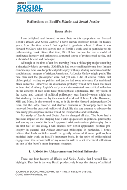 Reflections on Boxill`s Blacks and Social Justice