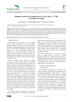 Damages caused by European beaver (Castor fiber L., 1758) in