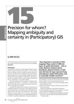 Precision for whom? Mapping ambiguity and certainty in