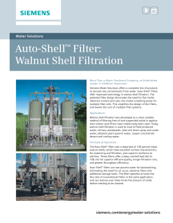 Auto-Shell&trade; Filter: Walnut Shell Filtration