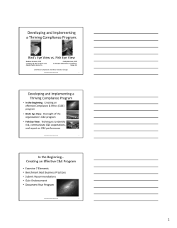 Presentation - Society of Corporate Compliance and Ethics