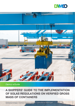 a shippers` guide to the implementation of solas regulations