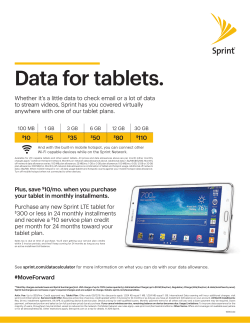 Data for tablets.