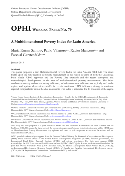 A Multidimensional Poverty Index for Latin America Maria