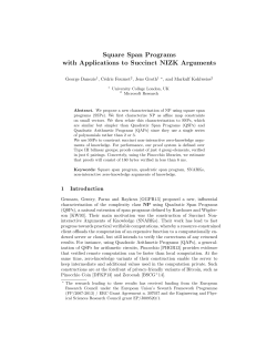 Square Span Programs with Applications to Succinct NIZK Arguments