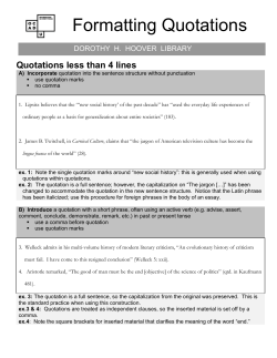 Formatting Quotations