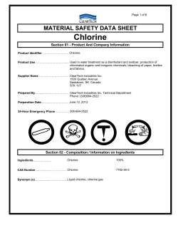 MATERIAL SAFETY DATA SHEET Chlorine