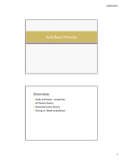 Acids and Bases