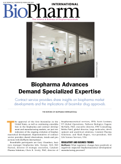 Biopharma Advances Demand Specialized Expertise