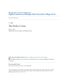 The Perfect Crime - Digital Commons at Michigan State University
