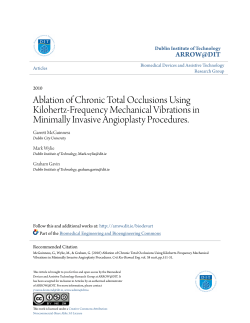 Ablation of Chronic Total Occlusions Using Kilohertz