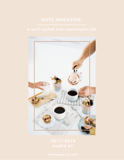 the Dote Magazine Media Kit!
