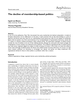 The decline of membership-based politics