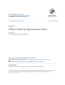 Officers Under the Appointments Clause