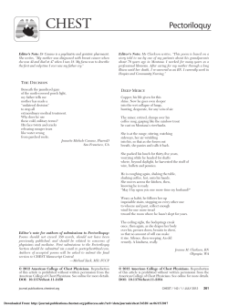 The Decision - CHEST Journal - American College of Chest