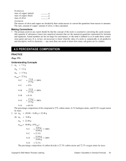 4.5 PERCENTAGE COMPOSITION