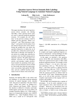 Question-Answer Driven Semantic Role Labeling